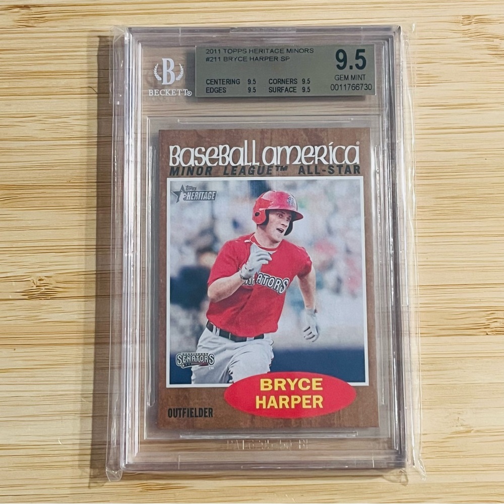 BRYCE HARPER 2011 Topps Heritage Minors Baseball America Rookie BGS 9.5 Gem Mint